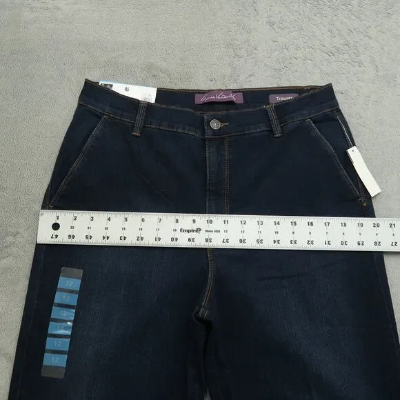 Gloria Vanderbilt Jeans Women's 12 High-Rise Trouser Flared Leg 31" Inseam NWT - Picture 8 of 16